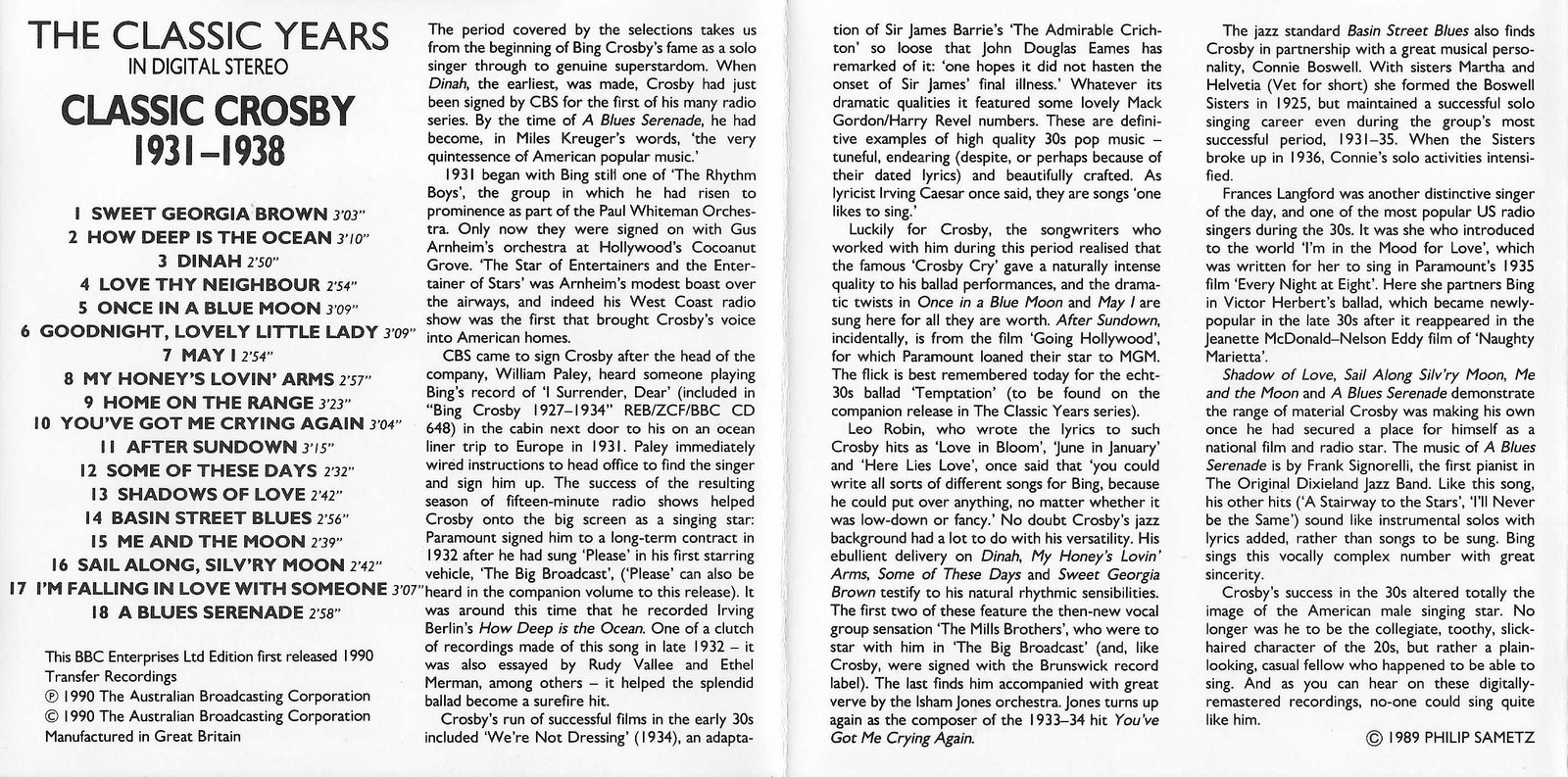 Middle of cover of BBCCD766